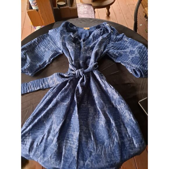 Women's Puff Sleeve Belted Midi Dress Future Collective with Jenny K. Lopez XS - Picture 1 of 5